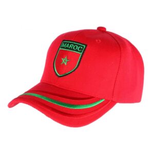 Casquette Maroc drapeau blason rouge et vert